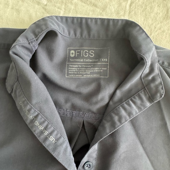 Figs Rafaela Scrub Top - Muted Navy (Dark harbor) XXS - Picture 2 of 3